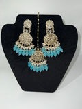 Begum Gold Earrings & Tikka Set