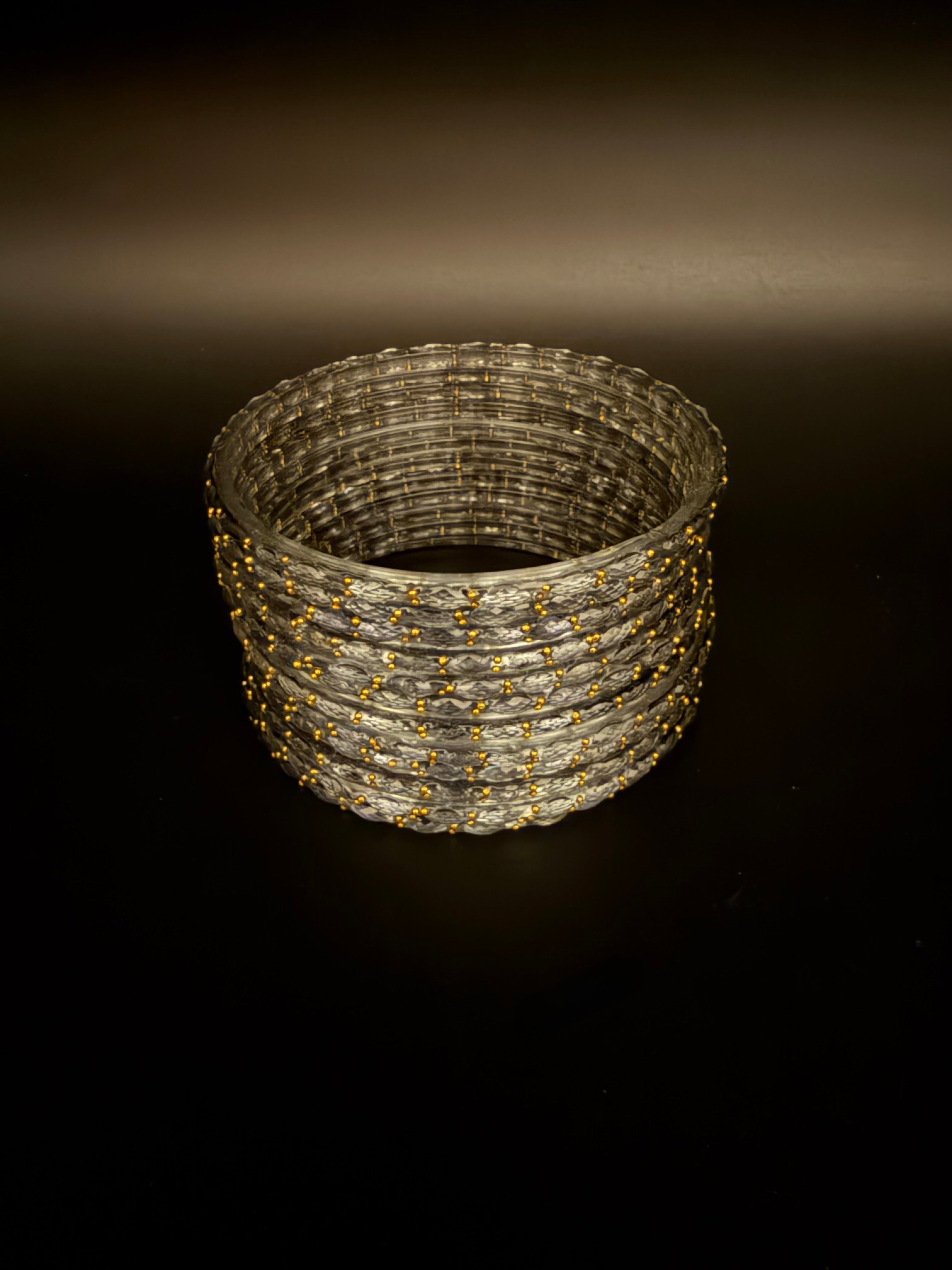 Raindrop Glass Bangles (Set of 10-12)