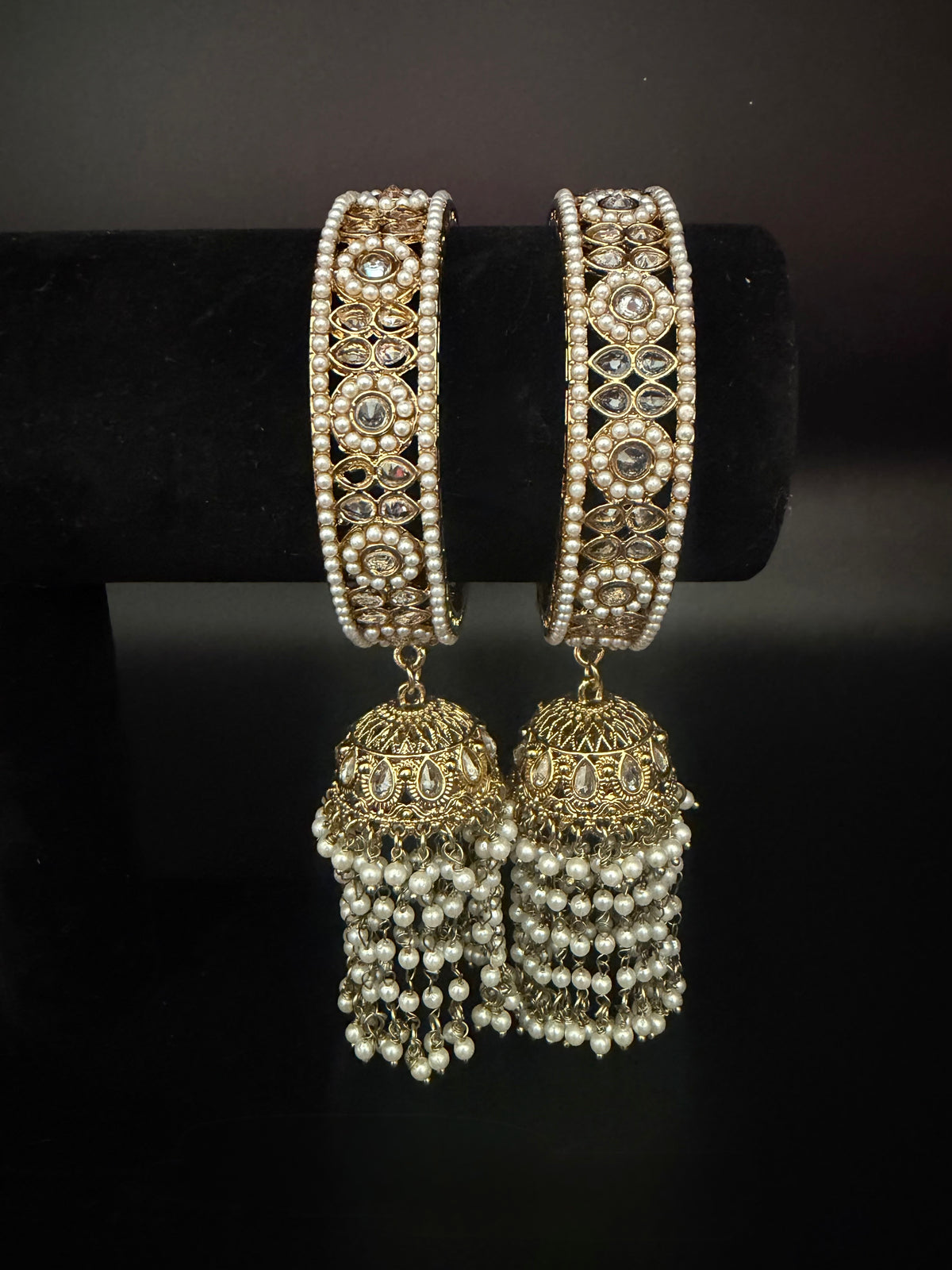 Pearl Jhumka Bangles (Set of 2)