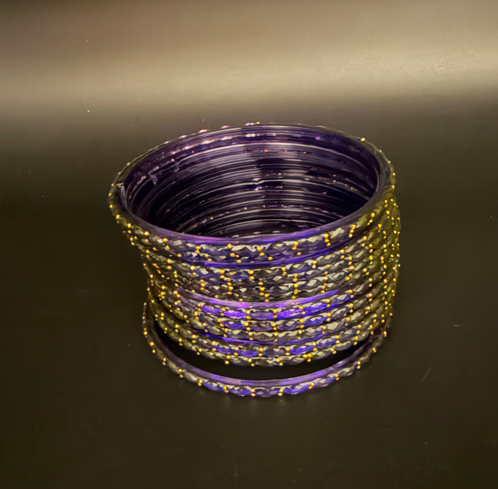 Raindrop Glass Bangles (Set of 10-12)
