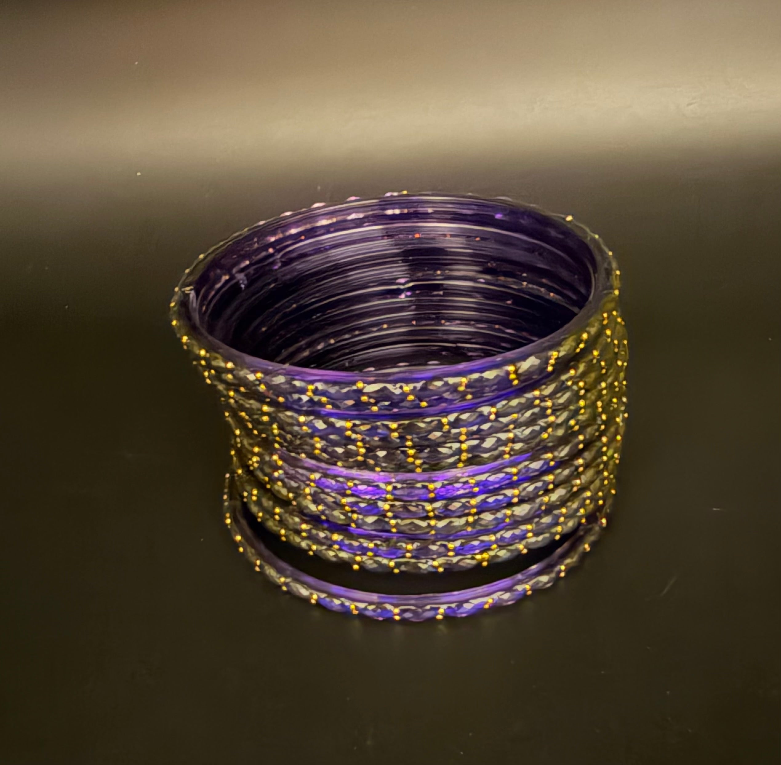 Raindrop Glass Bangles (Set of 10-12)