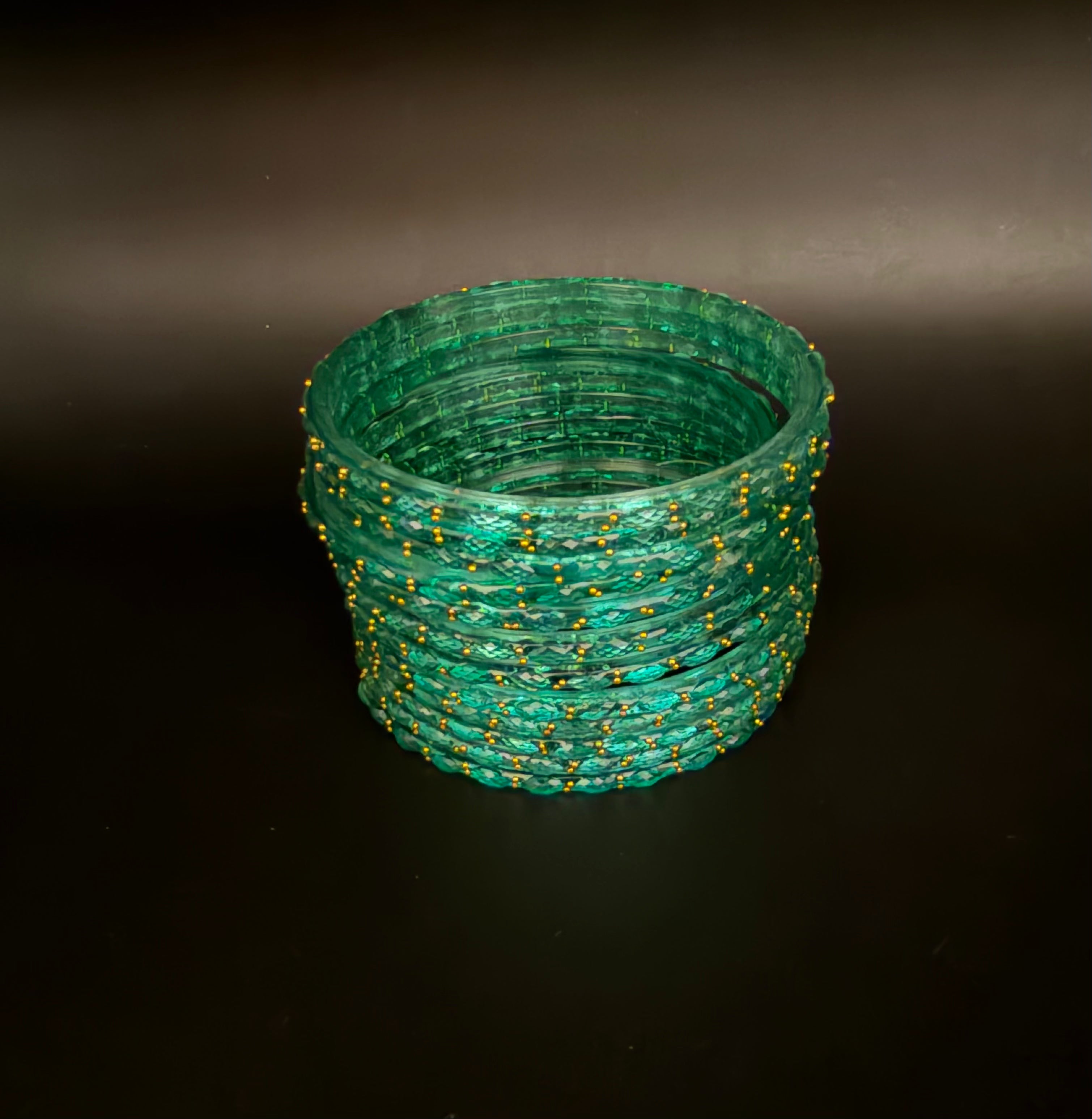 Raindrop Glass Bangles (Set of 10-12)