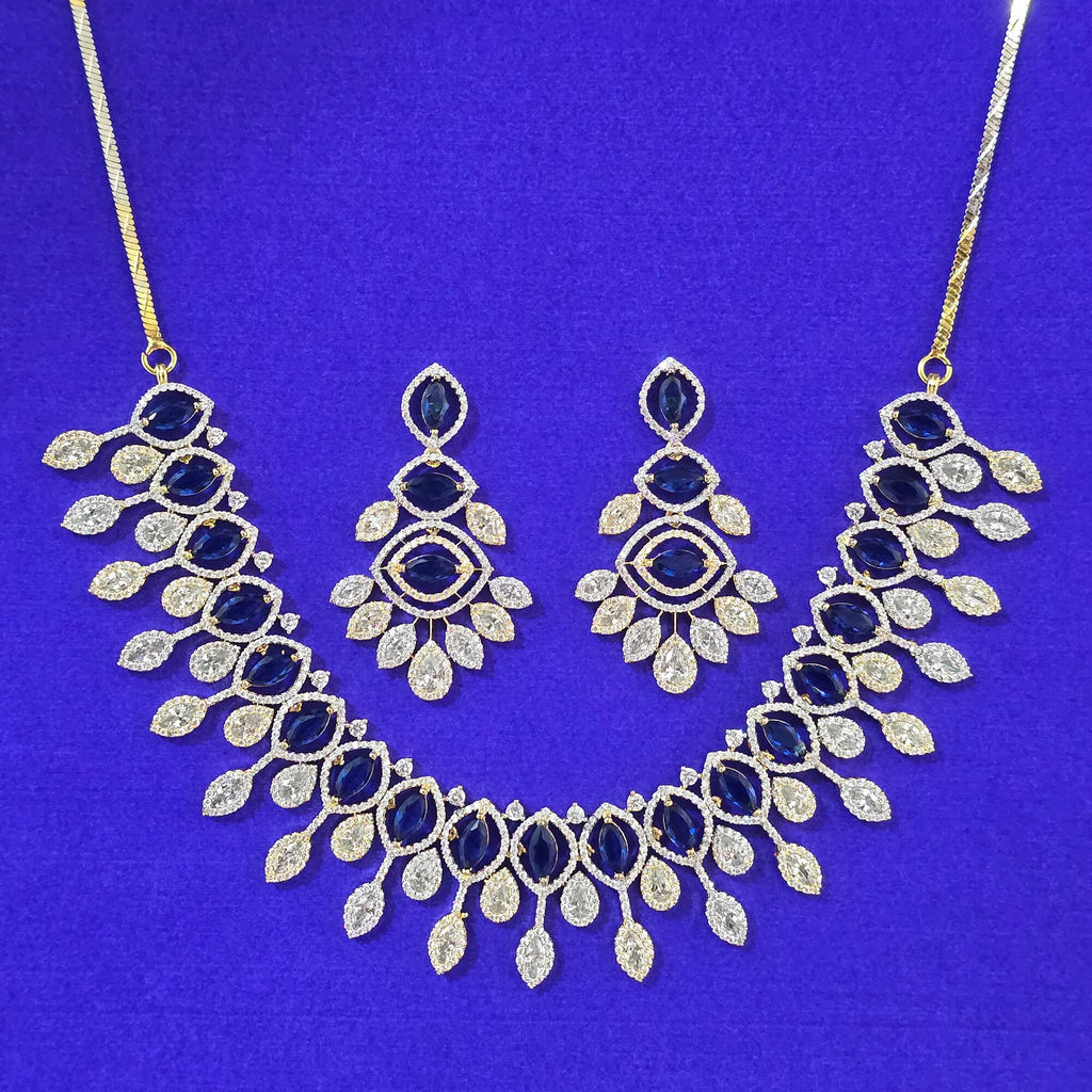 Heer Cubic Zirconia Necklace Earrings Set