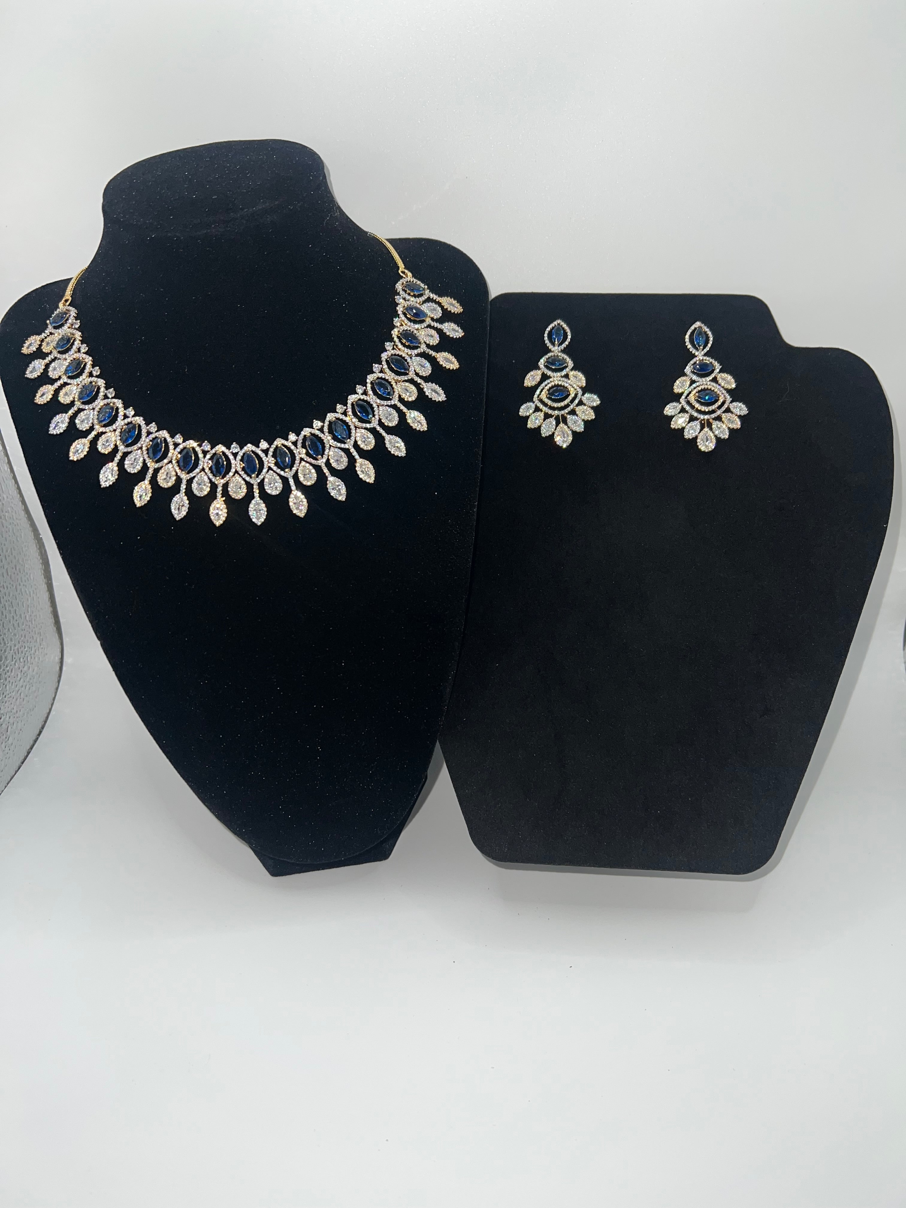 Heer Cubic Zirconia Necklace Earrings Set