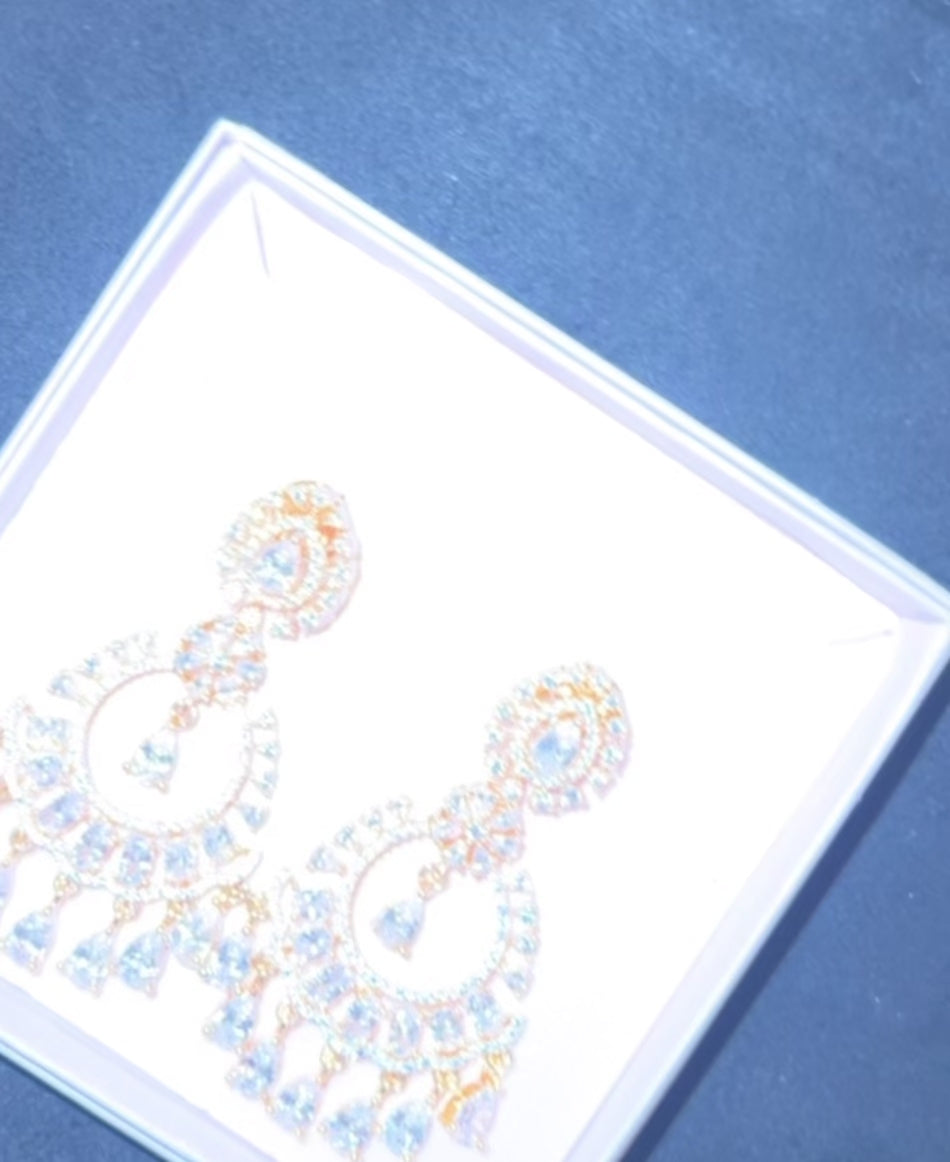 Aarohi Cubic Zirconia Dangly Earrings