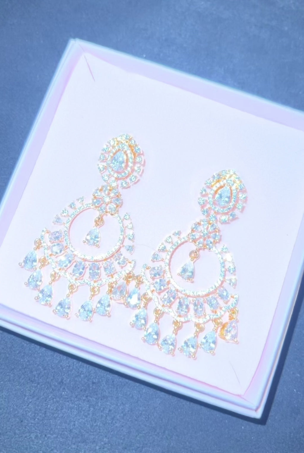 Aarohi Cubic Zirconia Dangly Earrings