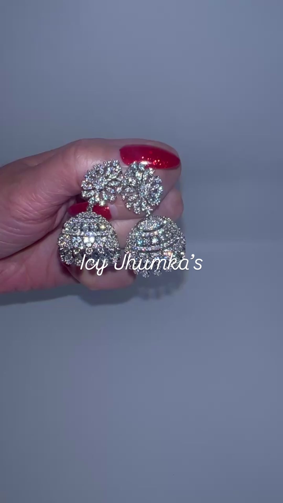 Iced Cubic Zirconia Jhumka’s